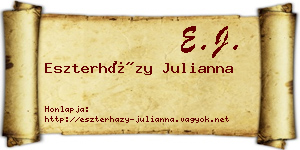 Eszterházy Julianna névjegykártya